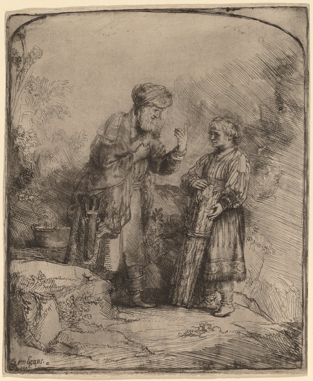 Abraham et Isaac - Rembrandt van Rijn