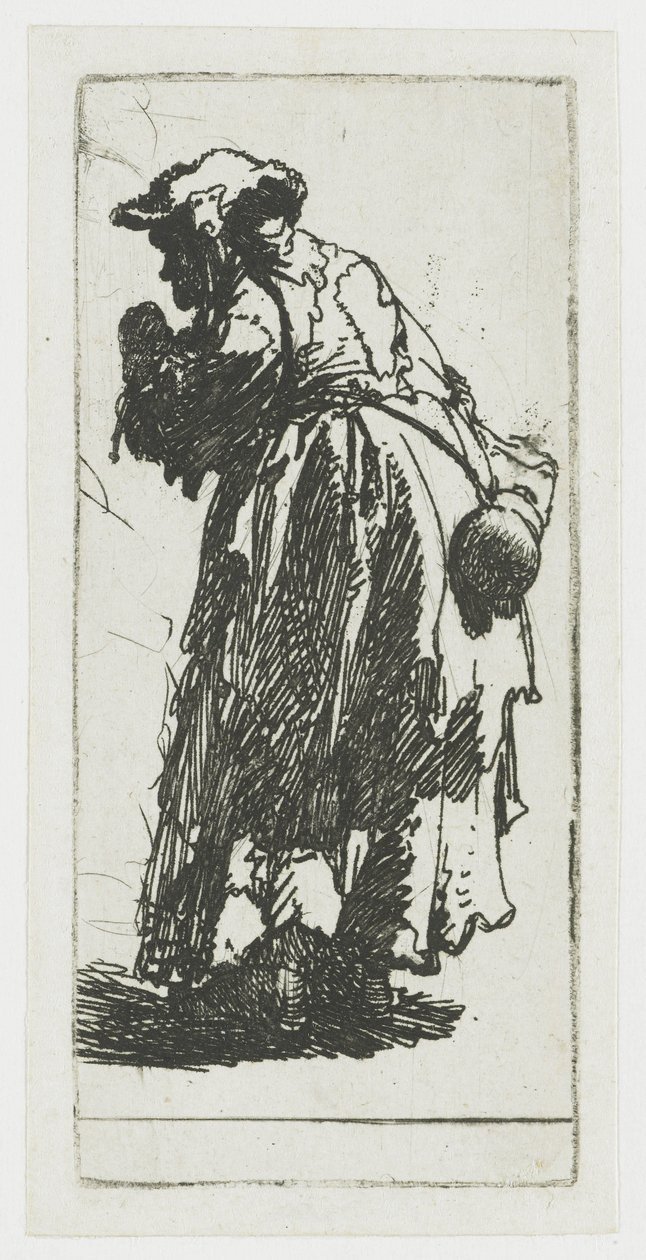 Mendiante avec une calebasse - Rembrandt van Rijn