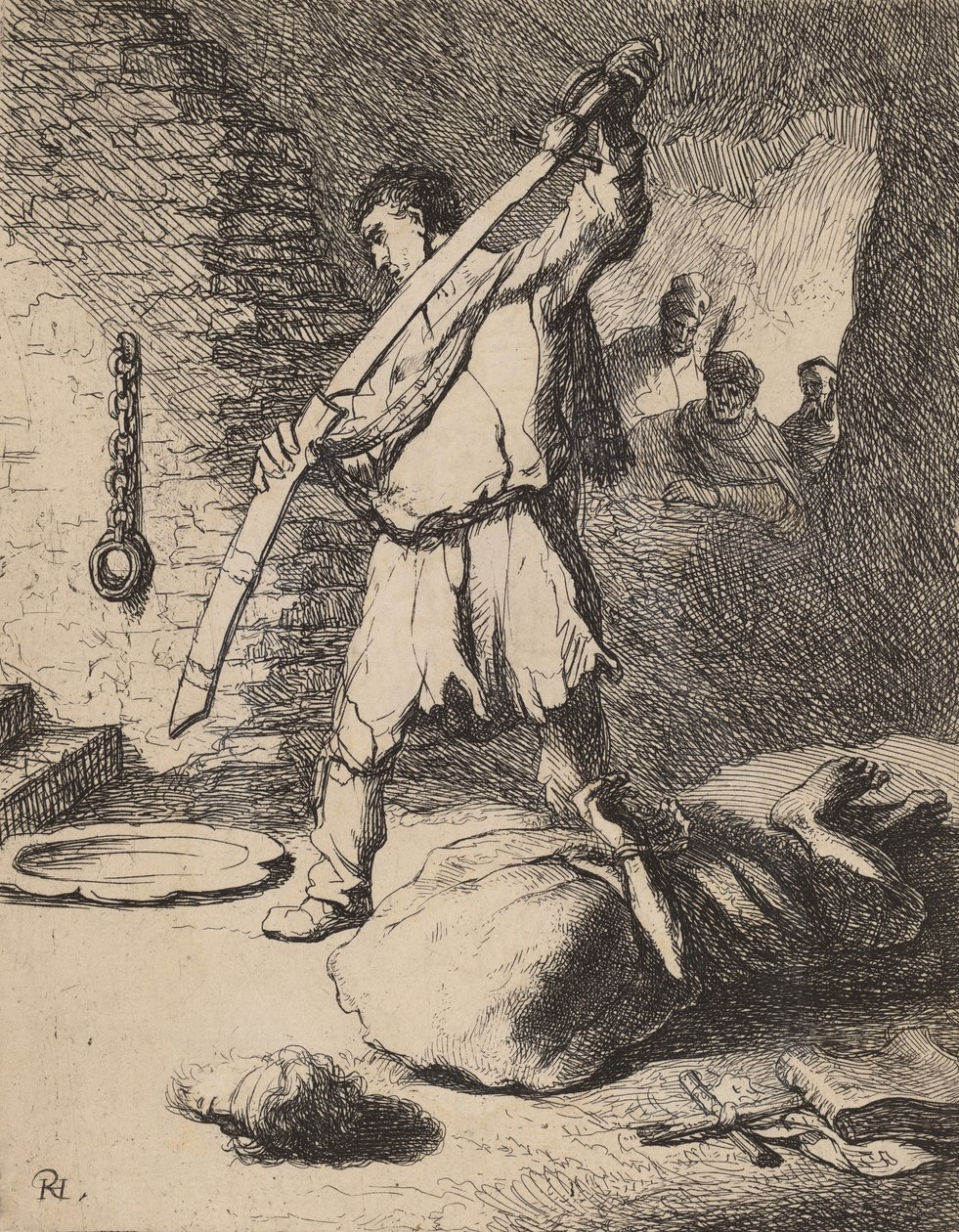 Décapitation de Jean-Baptiste - Rembrandt van Rijn
