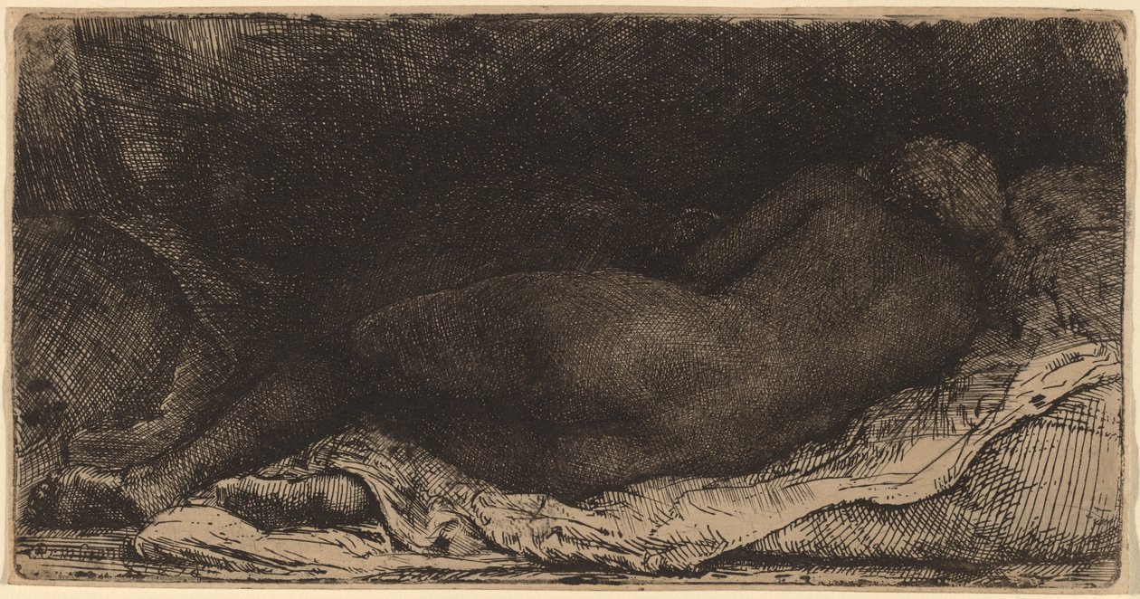 Femme noire allongée - Rembrandt van Rijn
