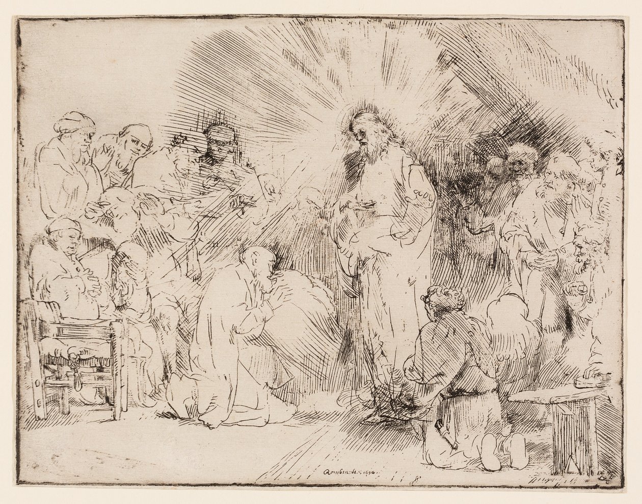 Le Christ apparaissant aux Apôtres - Rembrandt van Rijn