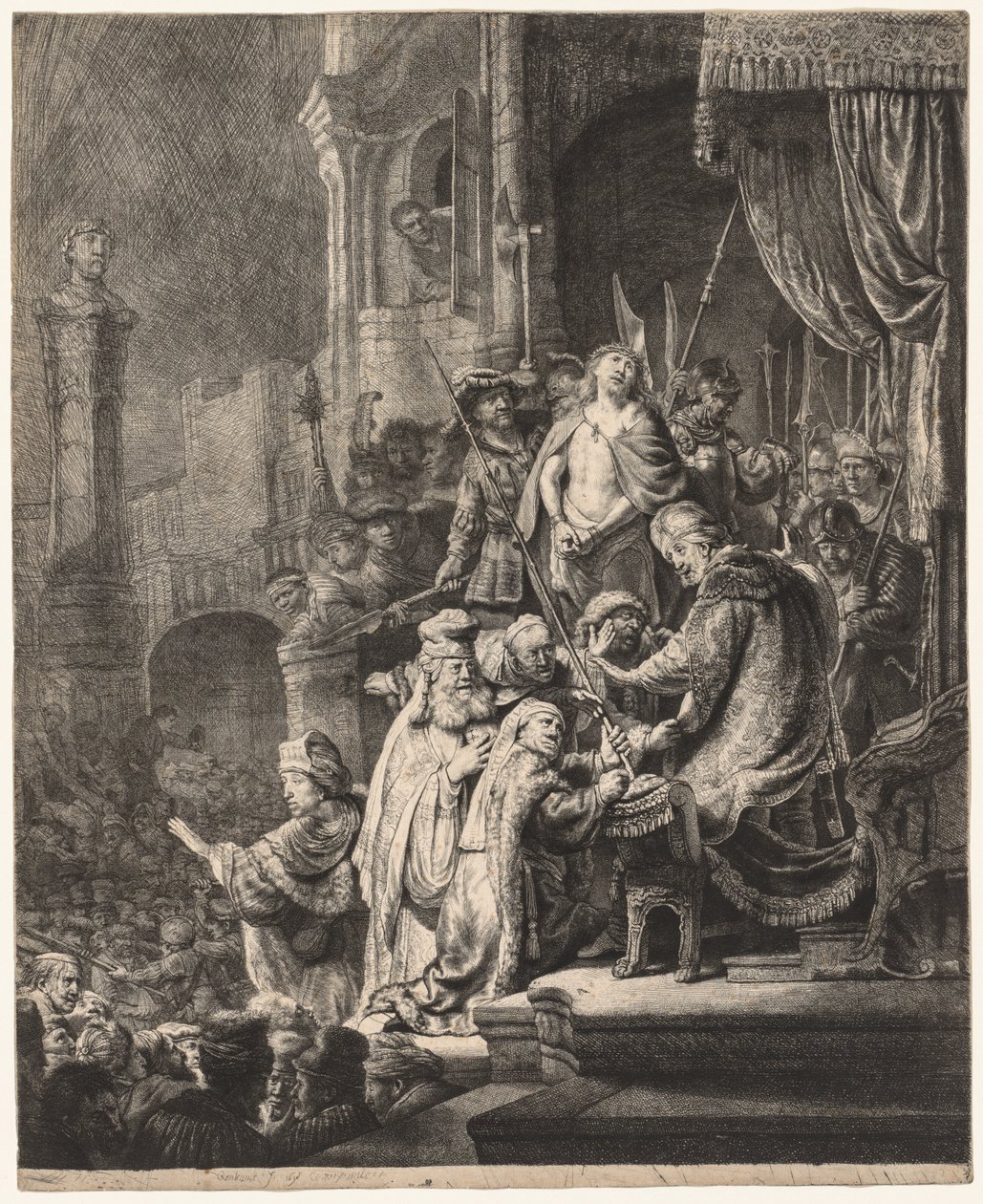 Christ devant Pilate : Grande Plaque, 1636 - Rembrandt van Rijn