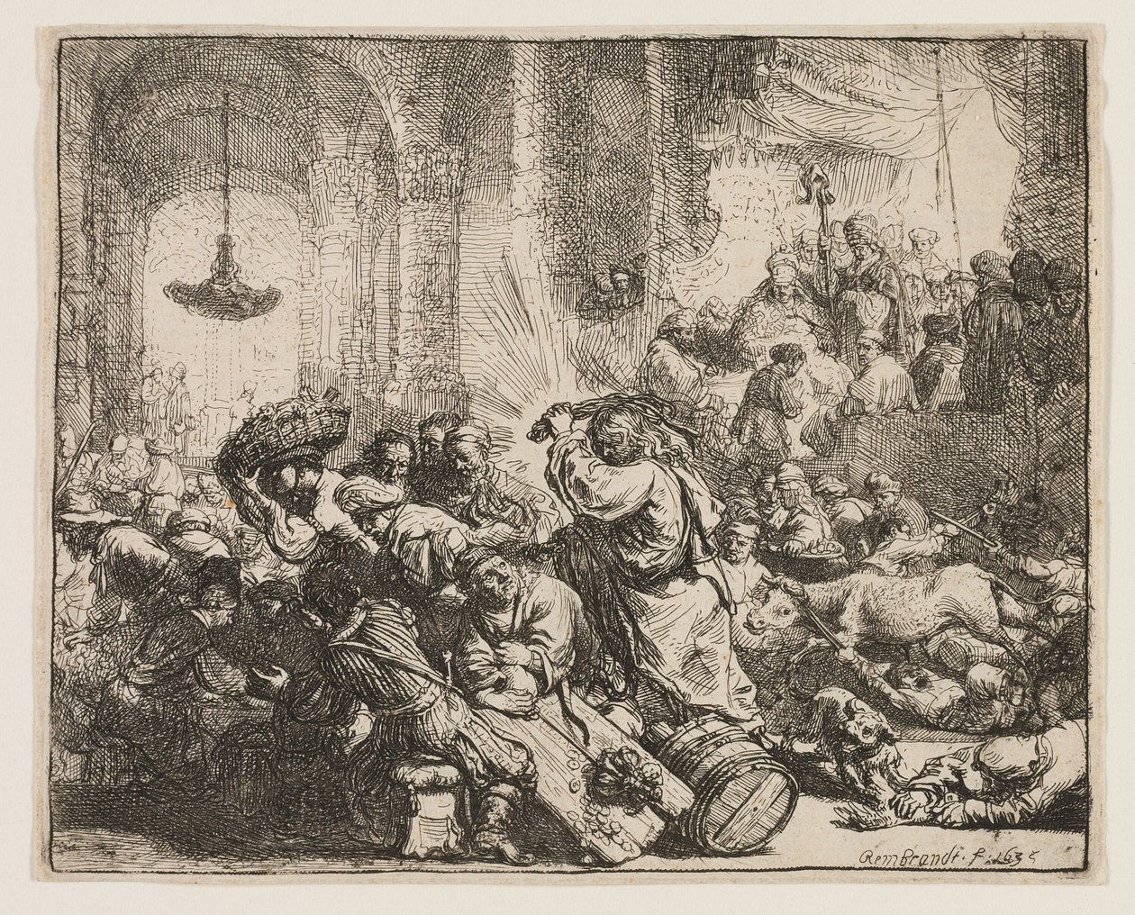 Christ chassant les marchands du Temple - Rembrandt van Rijn