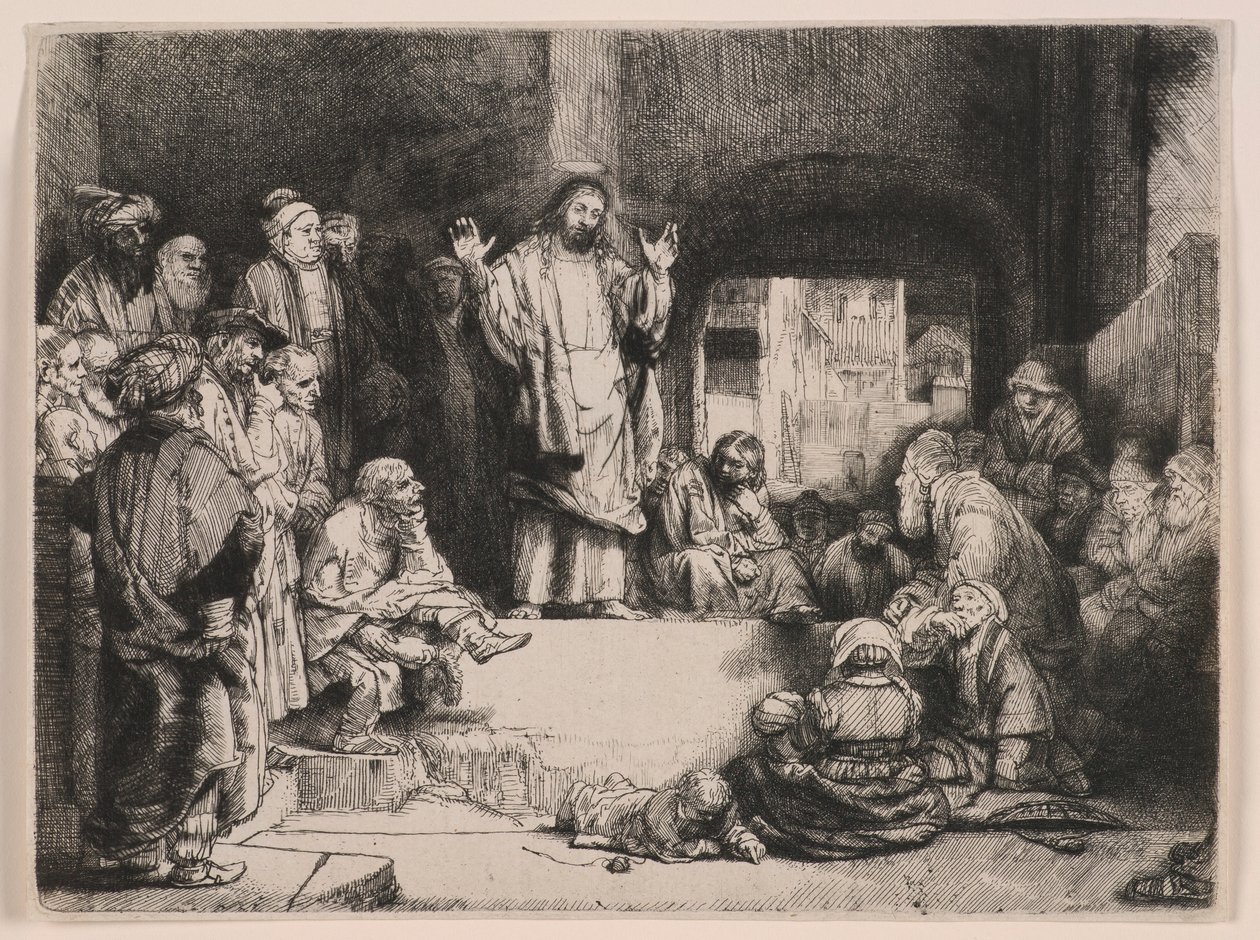 Christ Preaching (La Petite Tombe) - Rembrandt van Rijn