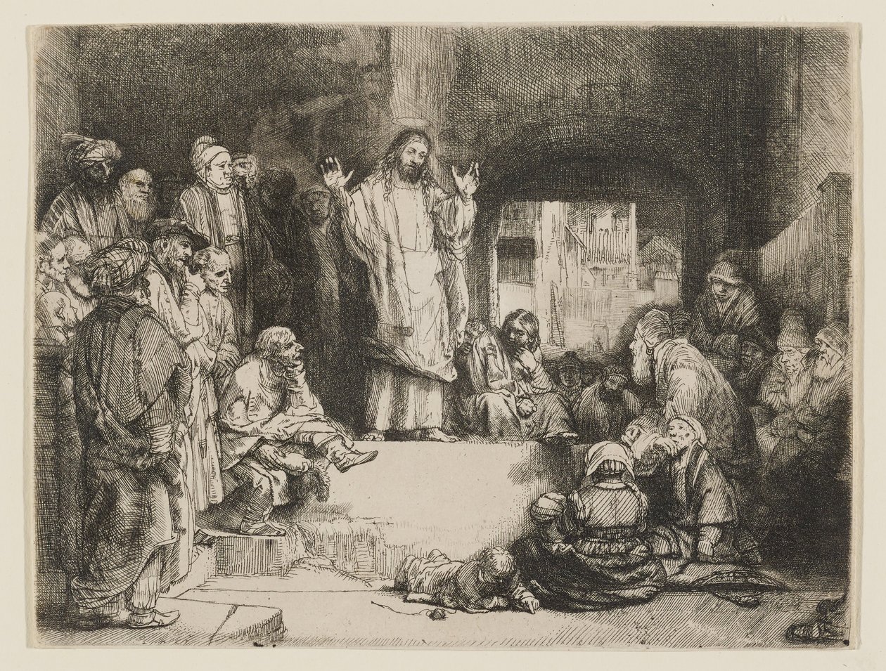 Le Christ prêchant - Rembrandt van Rijn
