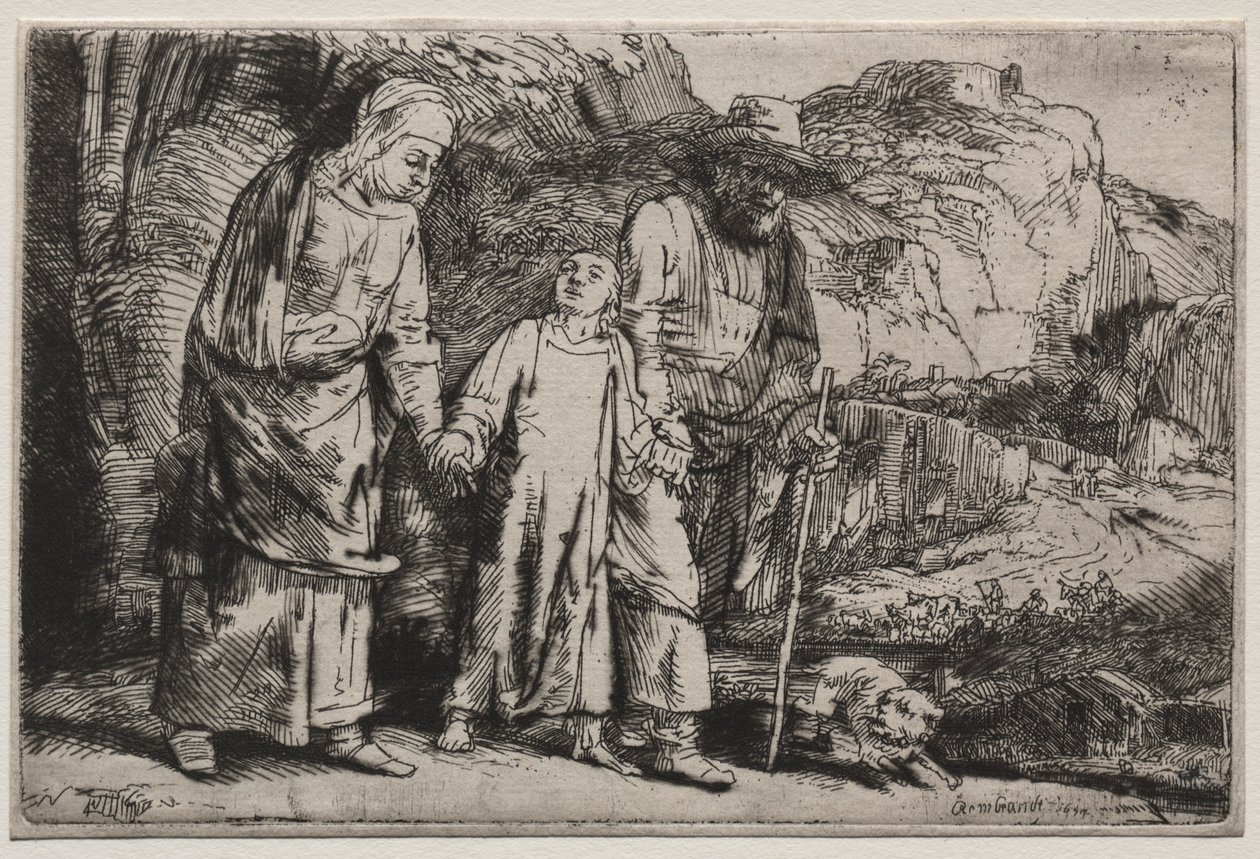 Le Christ revenant du temple avec ses parents, 1654 - Rembrandt van Rijn