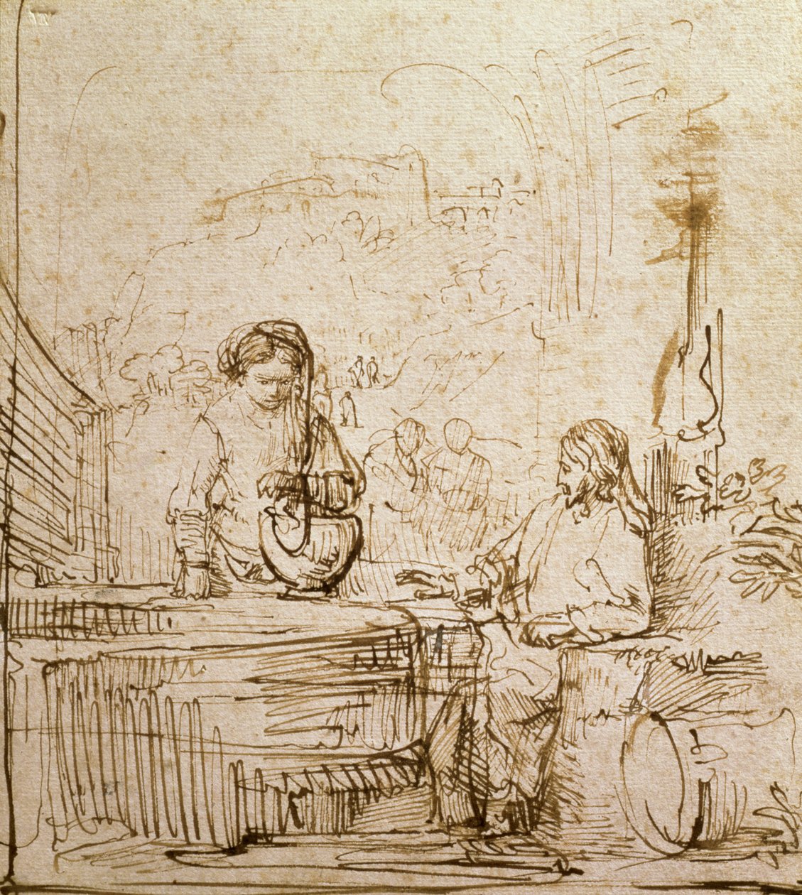 Christ et la femme de Samarie - Rembrandt van Rijn