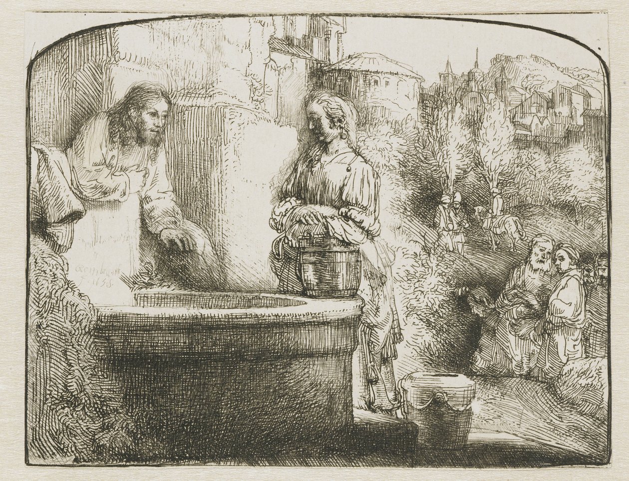 Christ et la femme de Samarie - Rembrandt van Rijn