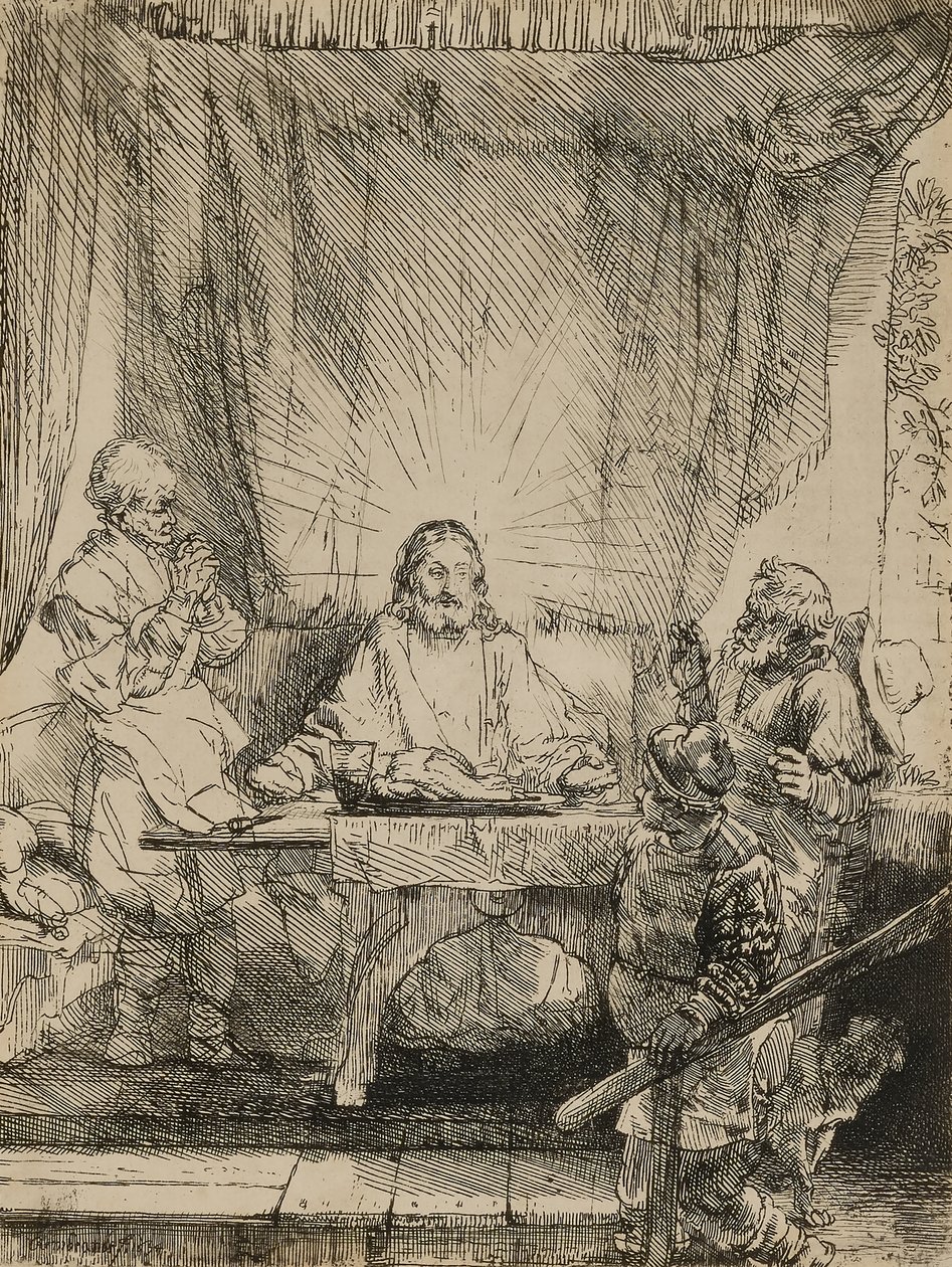 Le Christ à Emmaüs - Rembrandt van Rijn