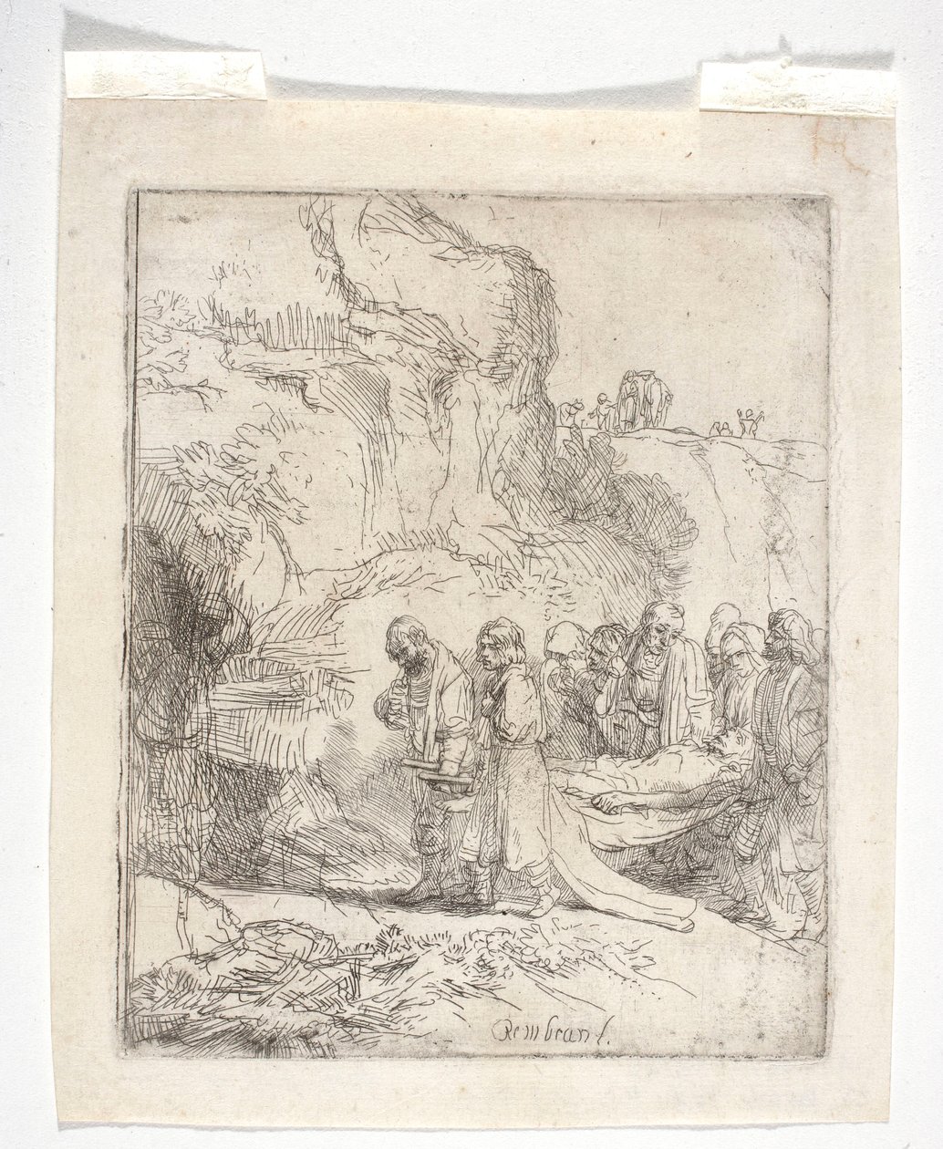 Le Christ porté vers le tombeau - Rembrandt van Rijn