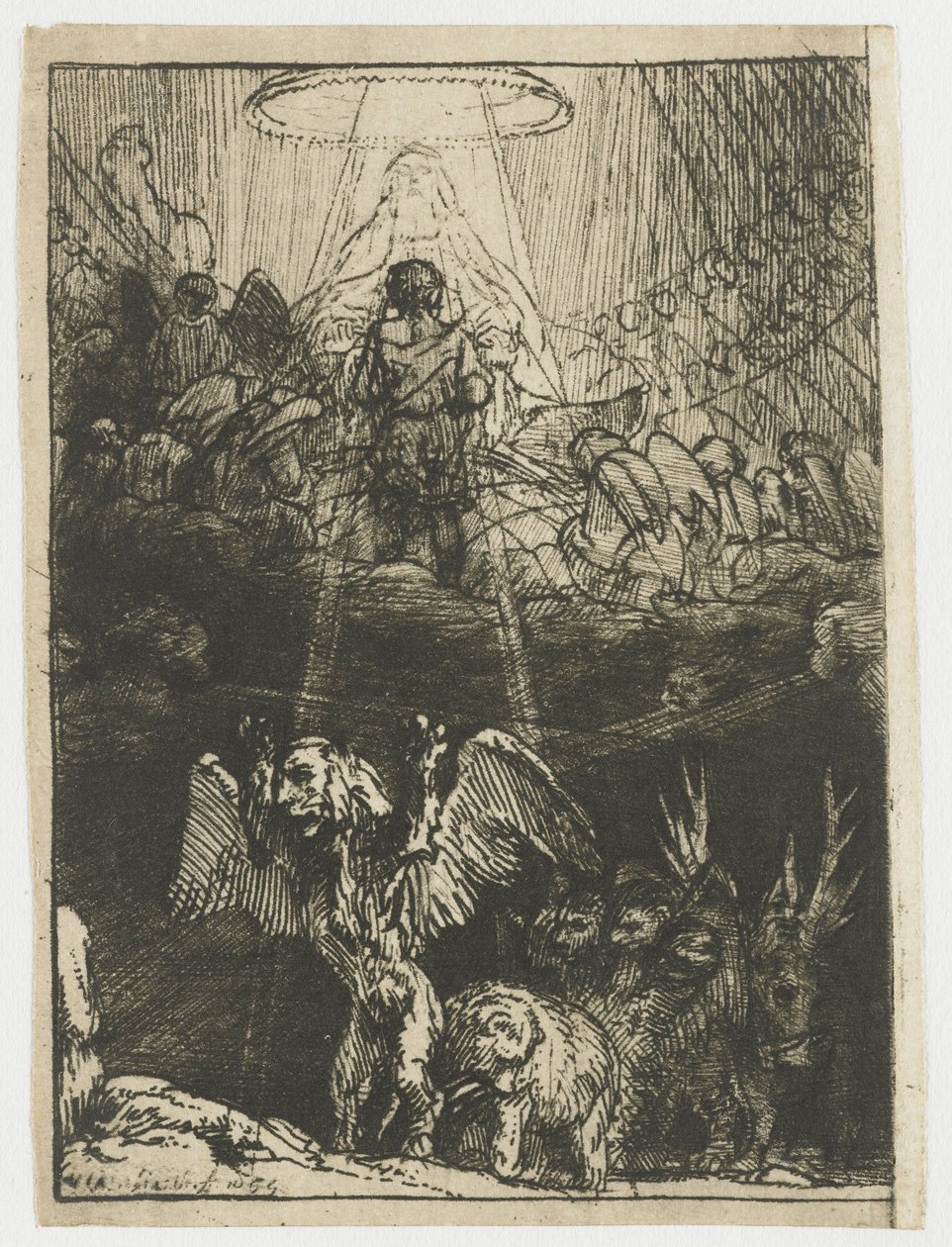 La vision de Daniel des quatre bêtes - Rembrandt van Rijn