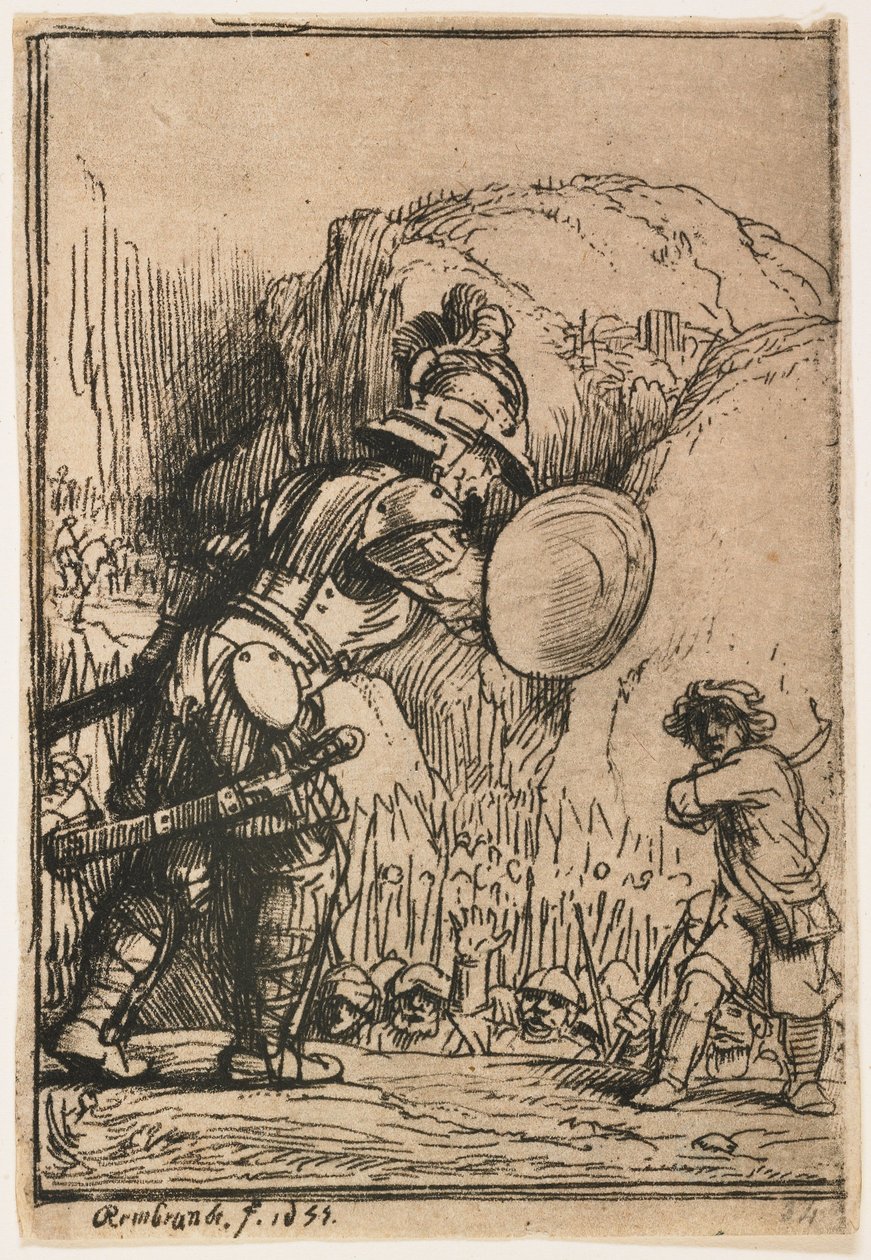 David et Goliath - Rembrandt van Rijn