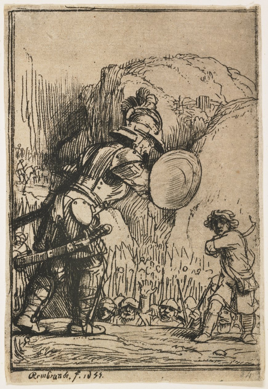 David et Goliath, 1655 - Rembrandt van Rijn