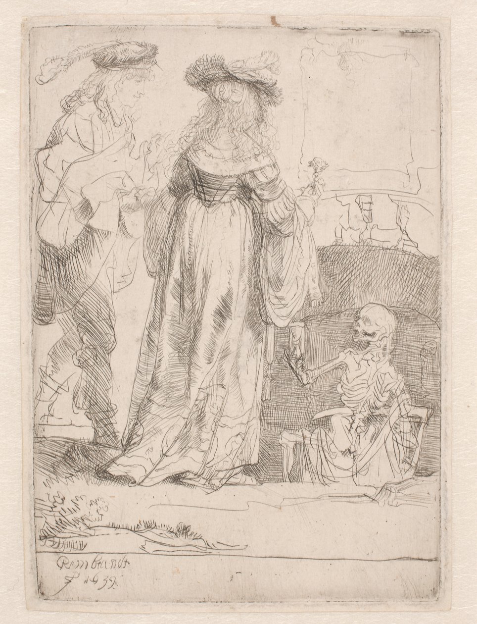 Le jeune couple et la mort - Rembrandt van Rijn