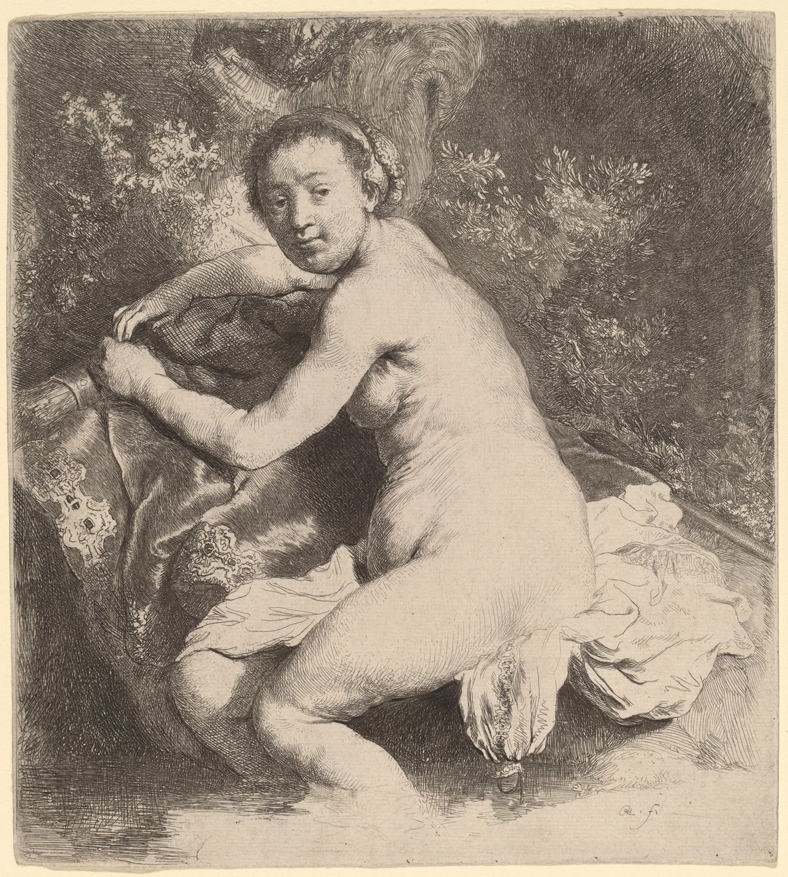 Diane au bain - Rembrandt van Rijn