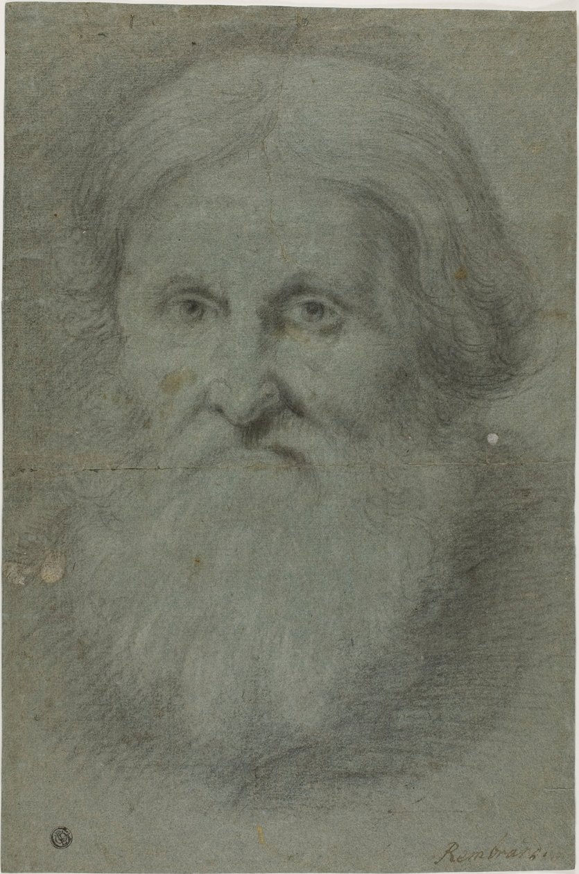 Travail Publié Final : Tête de Menem Ben Israel - Rembrandt van Rijn