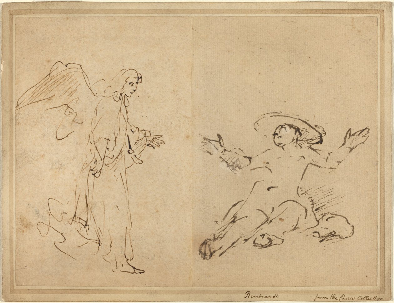 Agar assise à la fontaine - Rembrandt van Rijn