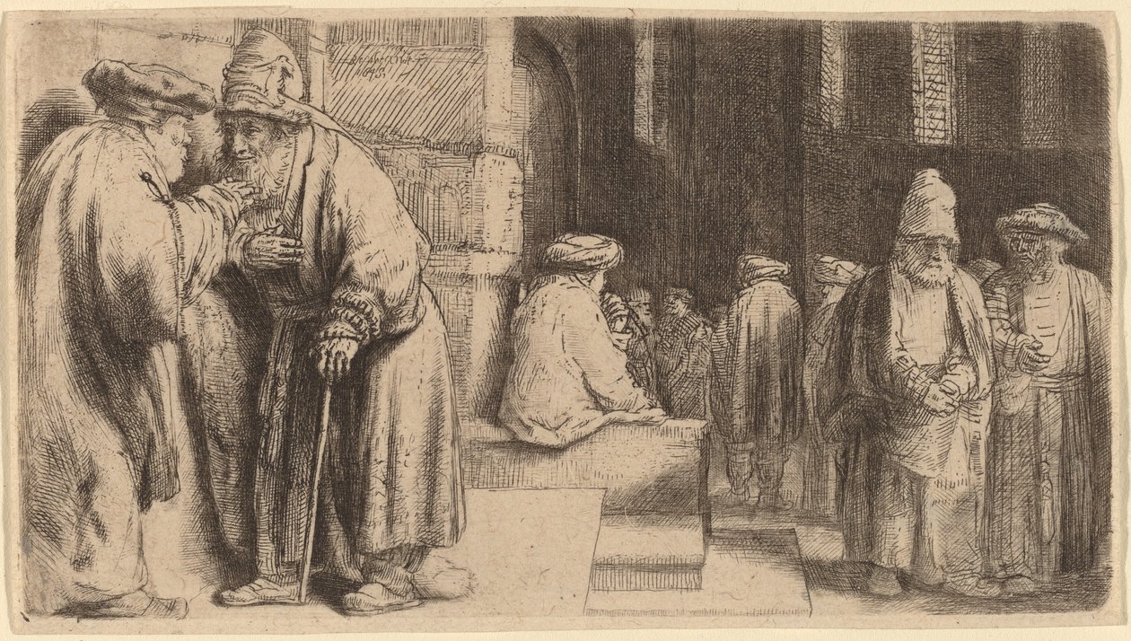 Juifs dans la synagogue - Rembrandt van Rijn