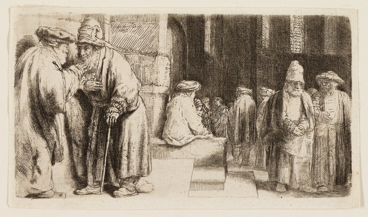 Juifs dans la synagogue - Rembrandt van Rijn