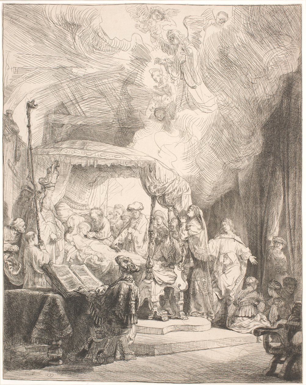La mort de la Vierge Marie - Rembrandt van Rijn