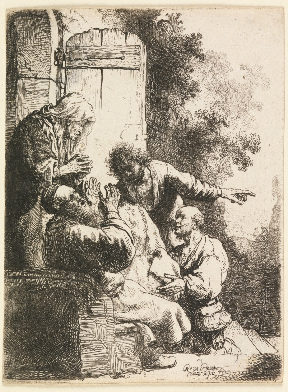 Le manteau de Joseph apporté à Jacob - Rembrandt van Rijn