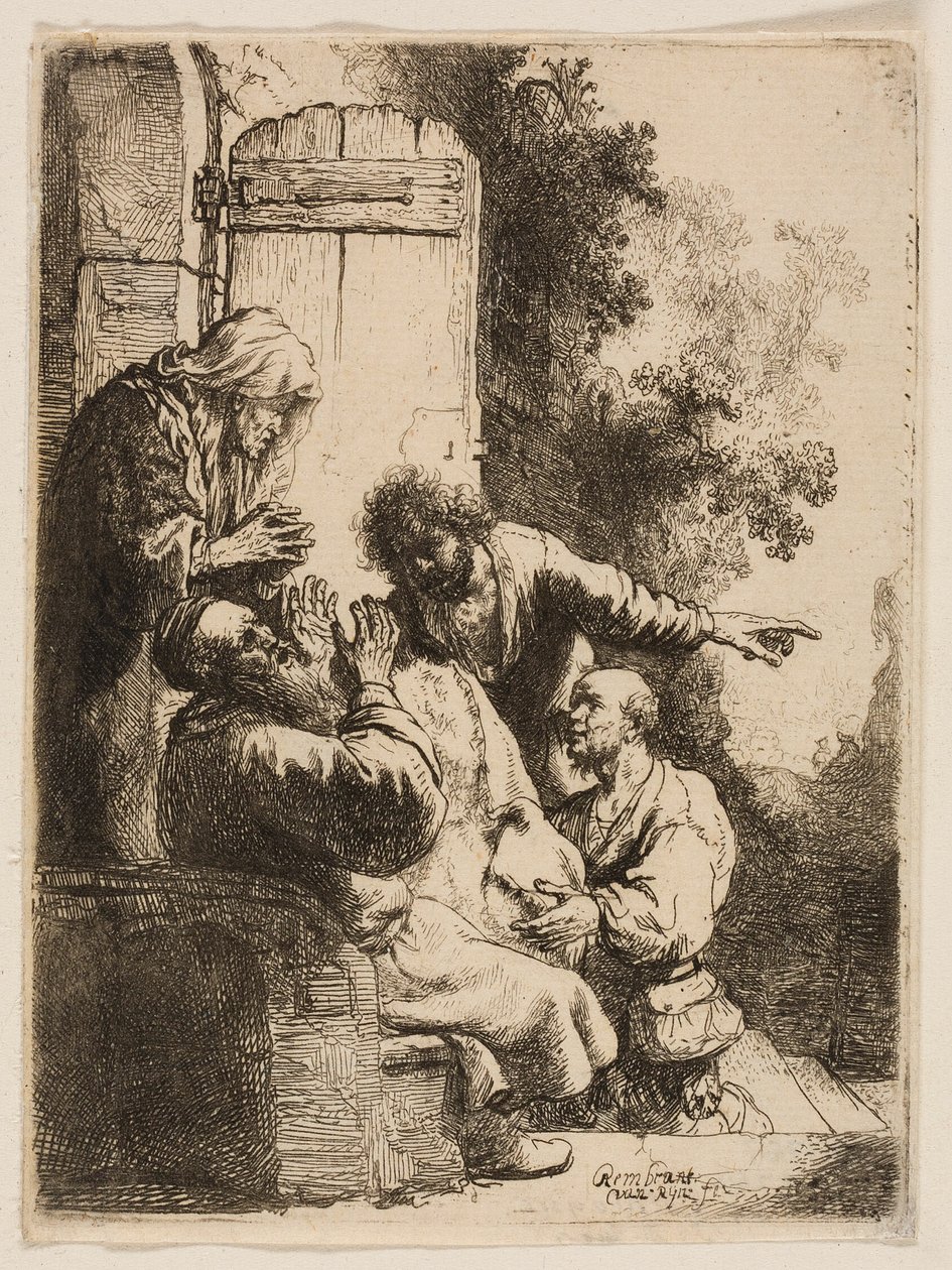 Le manteau de Joseph apporté à Jacob - Rembrandt van Rijn