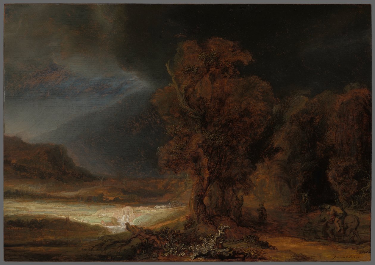 Un paysage illustrant la parabole du bon Samaritain - Rembrandt van Rijn