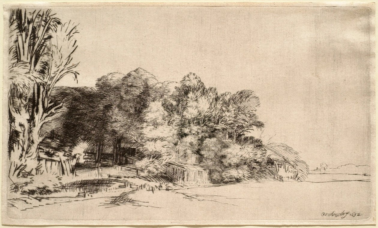 Paysage avec un groupe d