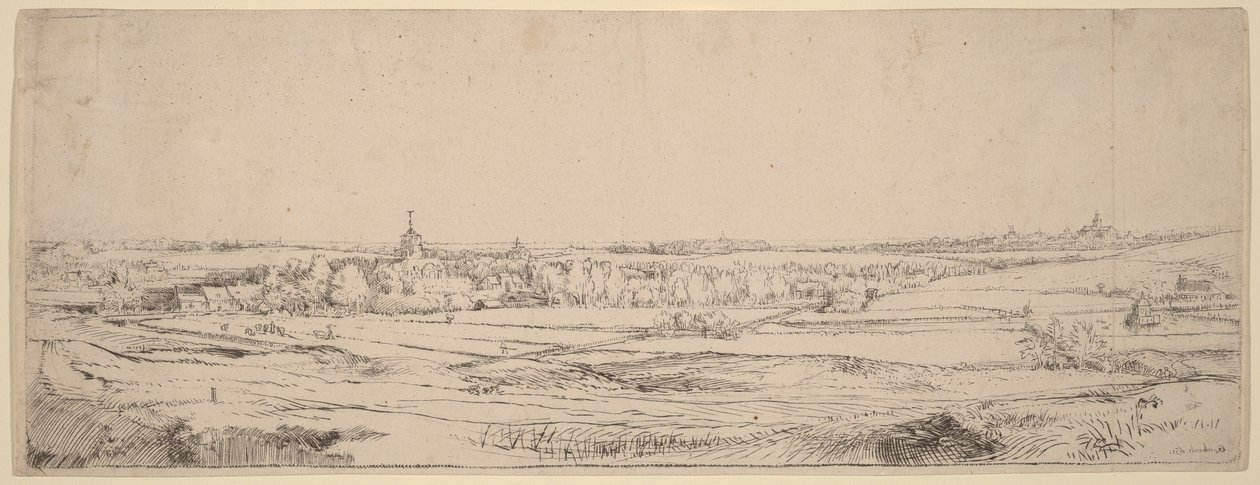 Paysage avec vue sur Haarlem (Le champ des peseurs d