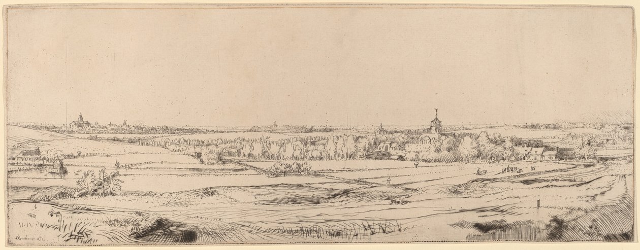 Paysage avec vue sur Haarlem (Le champ du peseur d