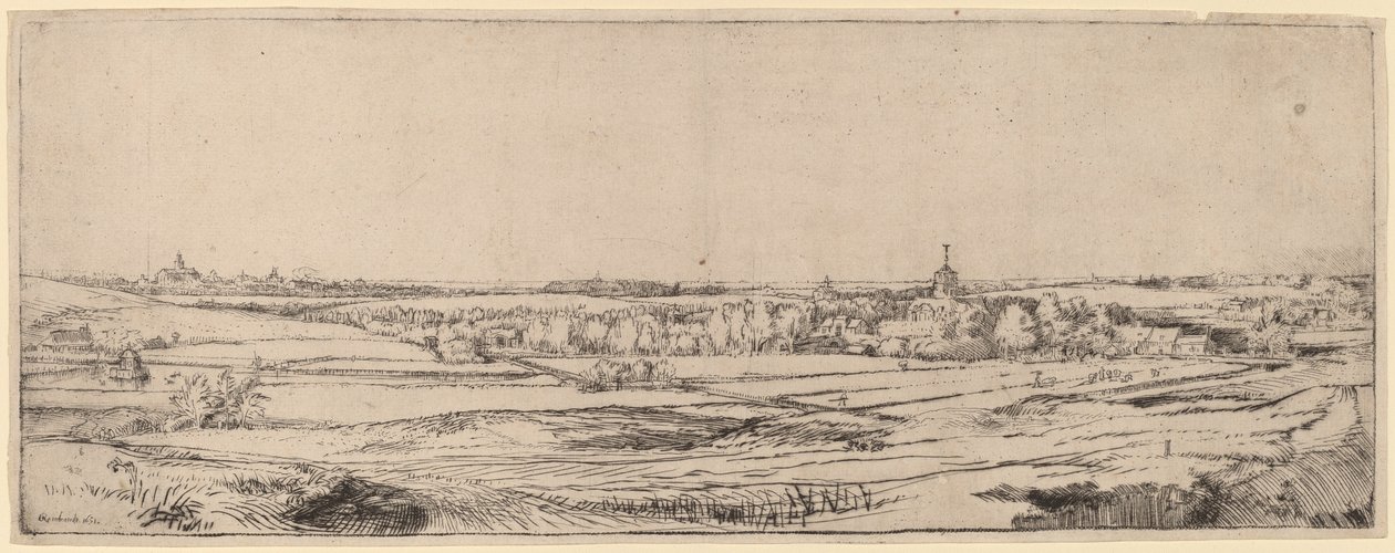 Paysage avec vue sur Haarlem (Le champ du peseur d