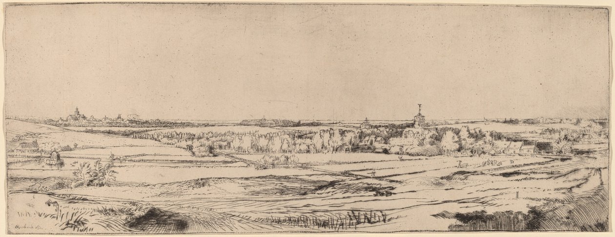Paysage avec vue sur Haarlem (Le champ du peseur d