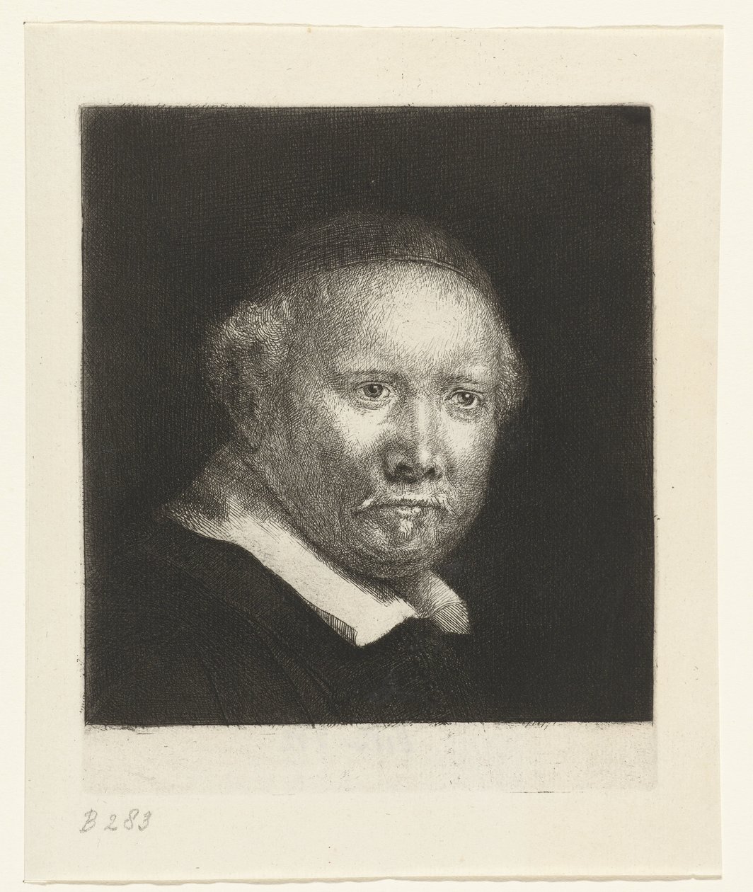 Lieven Willemsz. van Coppenol, maître-lettrier : la grande planche - Rembrandt van Rijn
