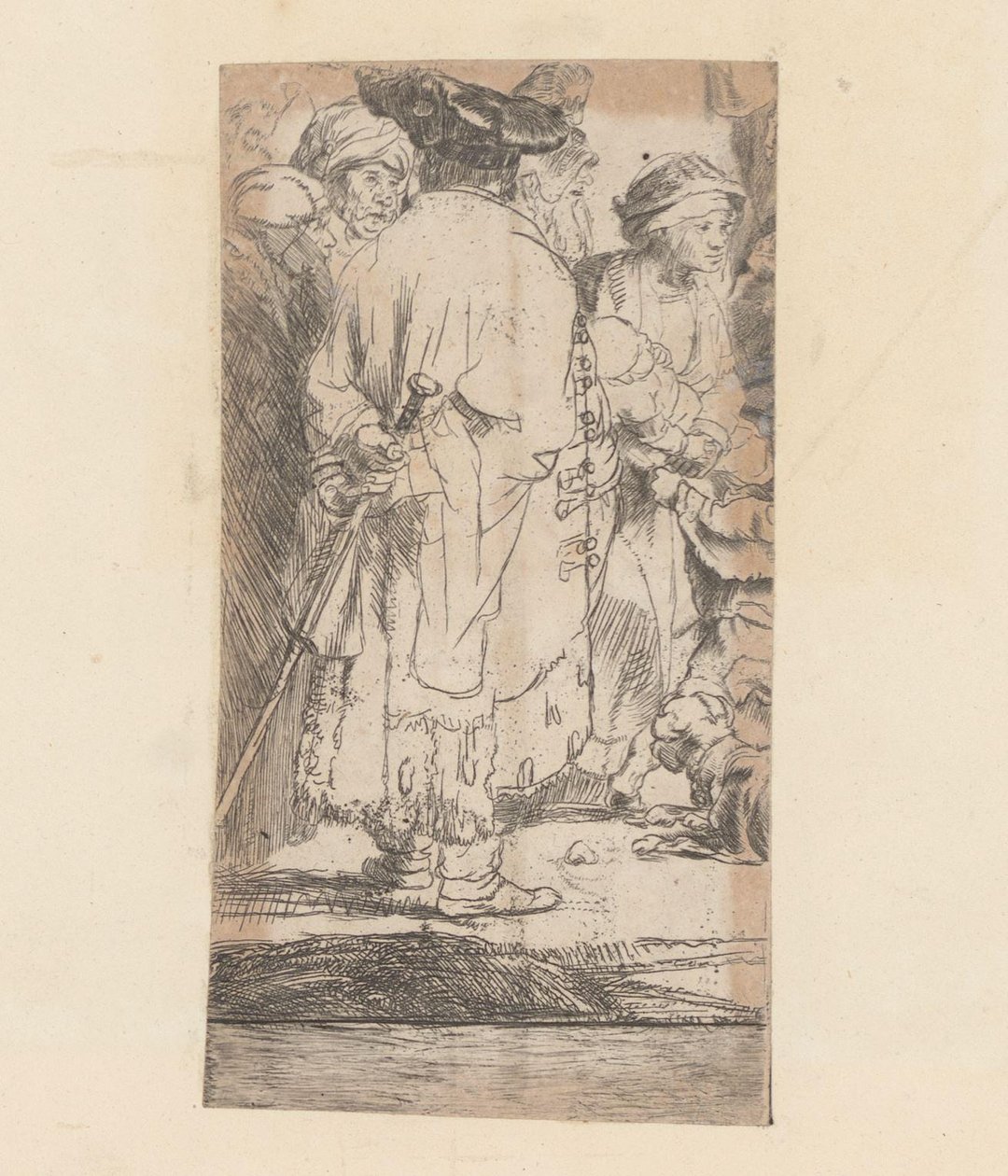 Homme en manteau, vu de dos - Rembrandt van Rijn