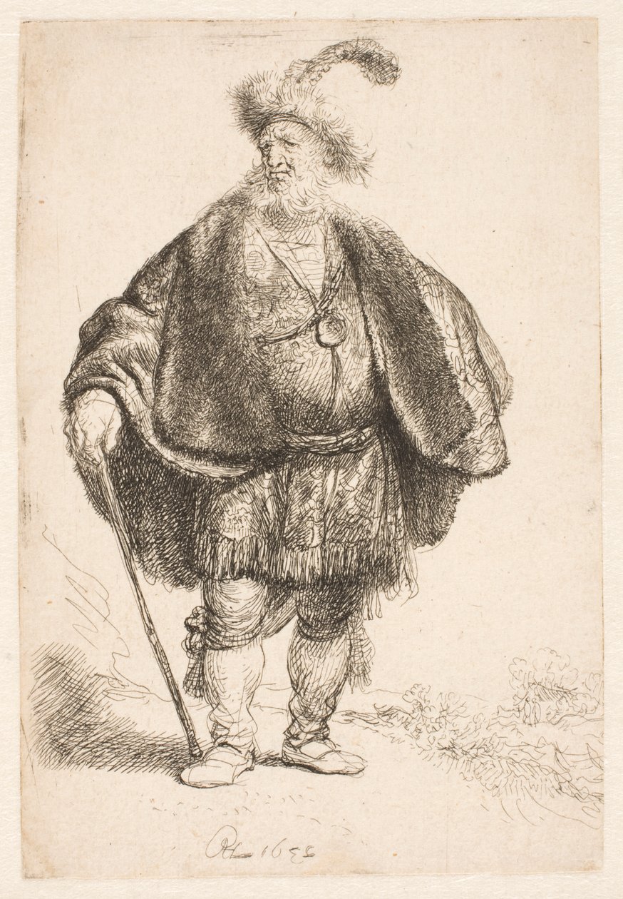 Homme debout, vêtu d