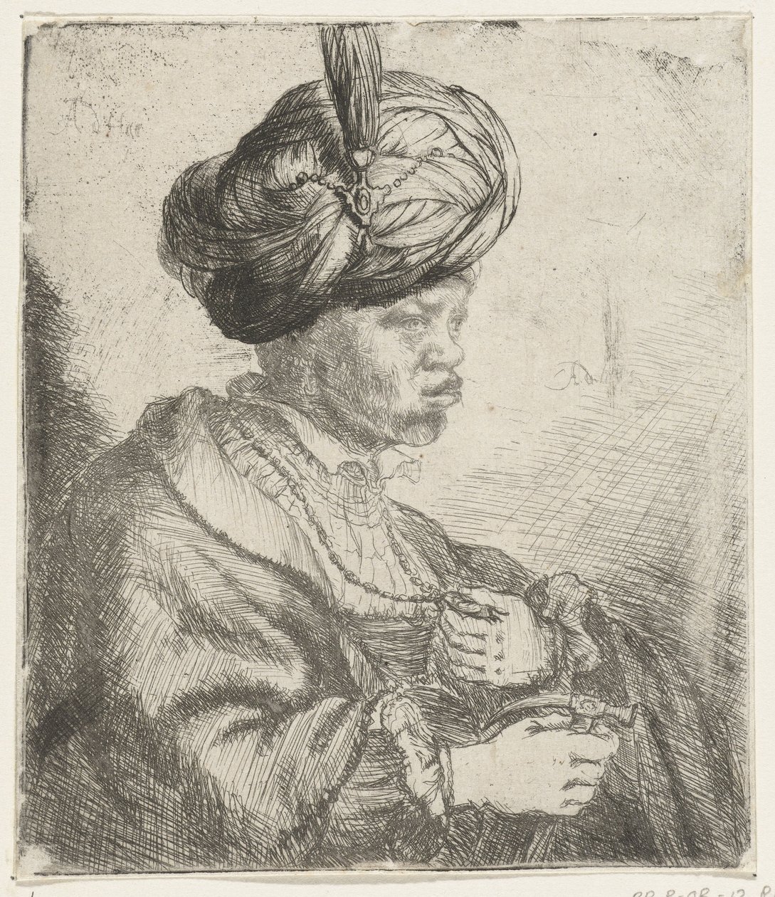 Homme avec turban - Rembrandt van Rijn