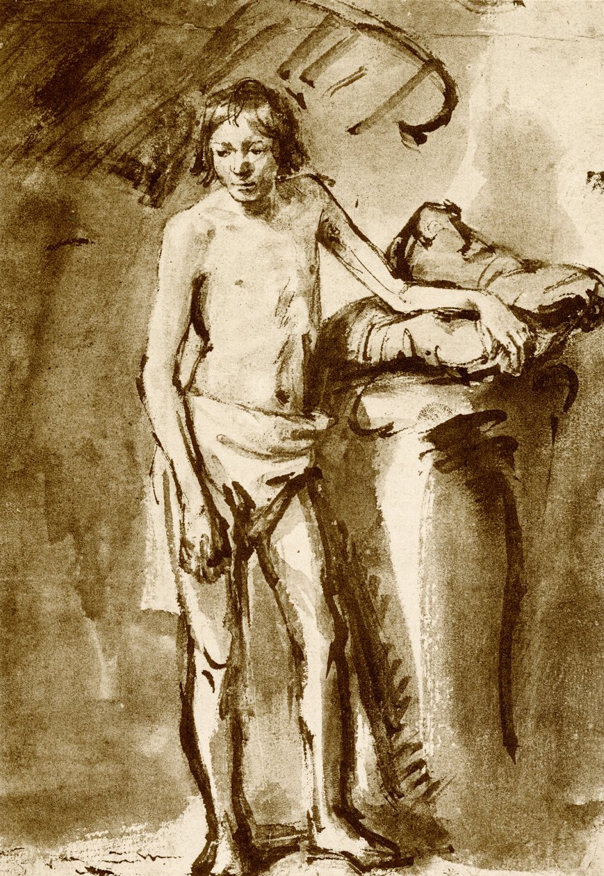 Dessin de nu pour un jeune homme - Rembrandt van Rijn