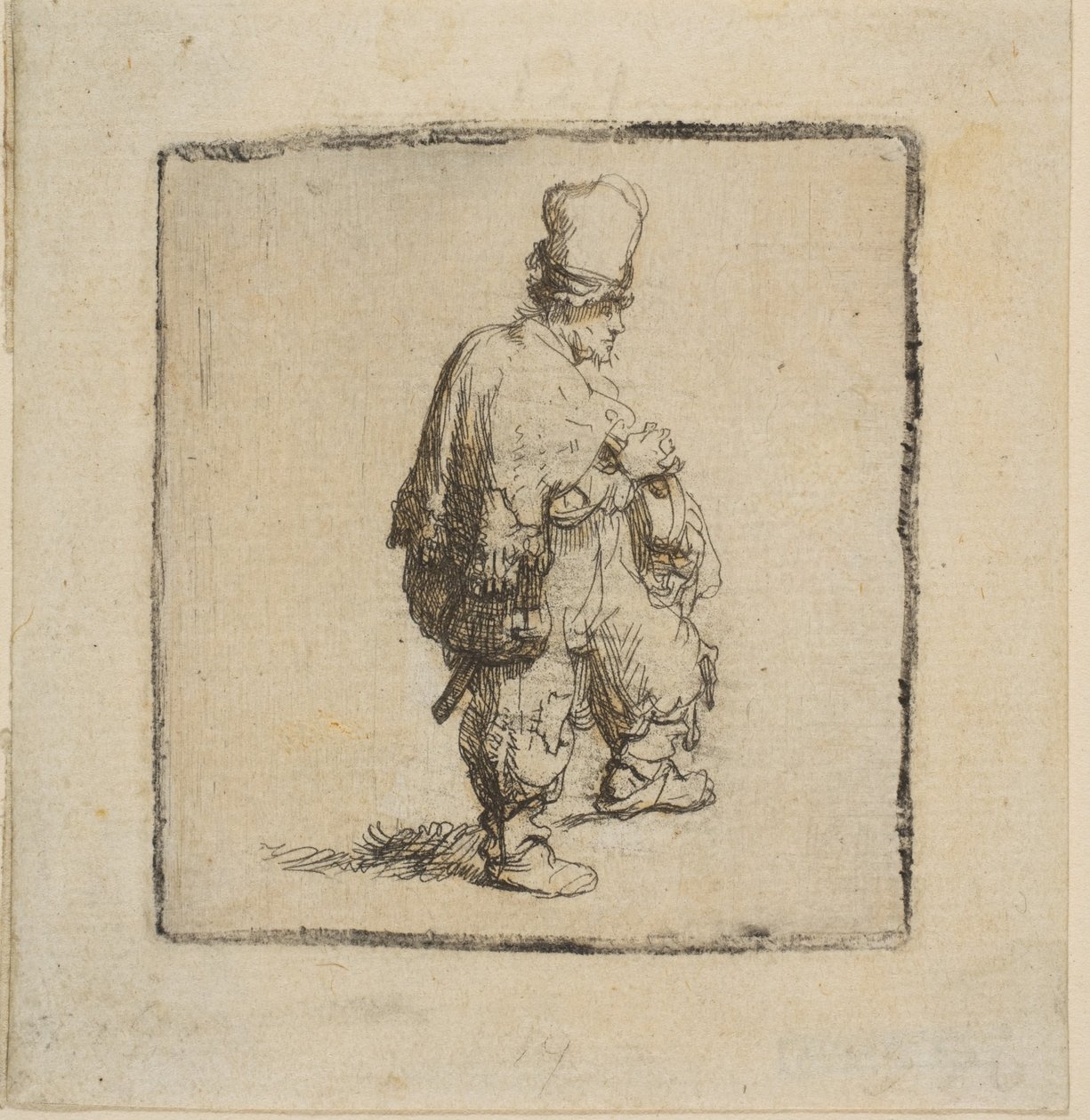 Polonais debout avec les bras croisés, 1630-40 - Rembrandt van Rijn