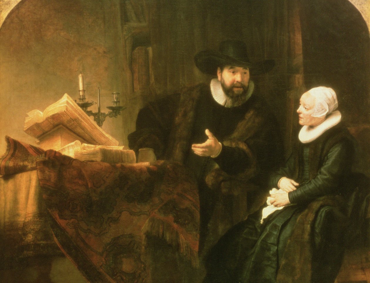 Portrait de Cornelius Anslo et de sa femme, 1641 - Rembrandt van Rijn