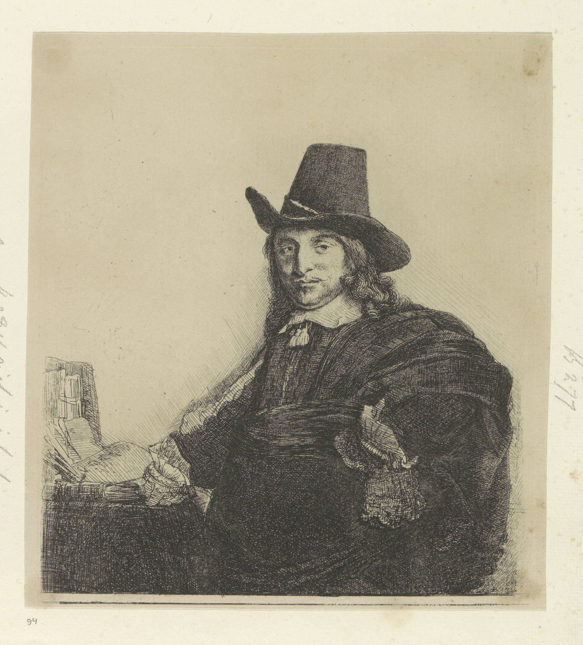 Portrait du peintre Jan Asselijn - Rembrandt van Rijn