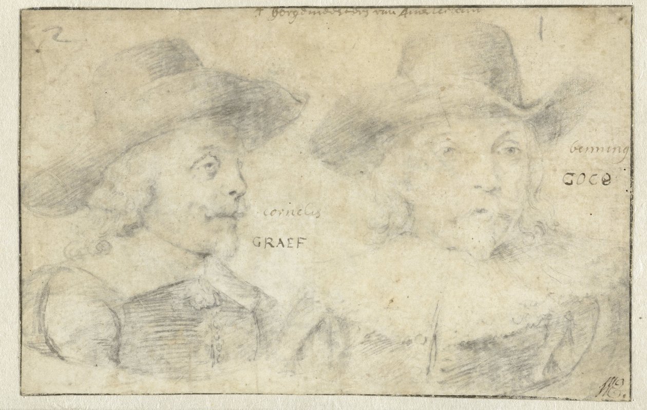 Portraits de Cornelis de Graeff et Frans Banningh Cocq - Rembrandt van Rijn