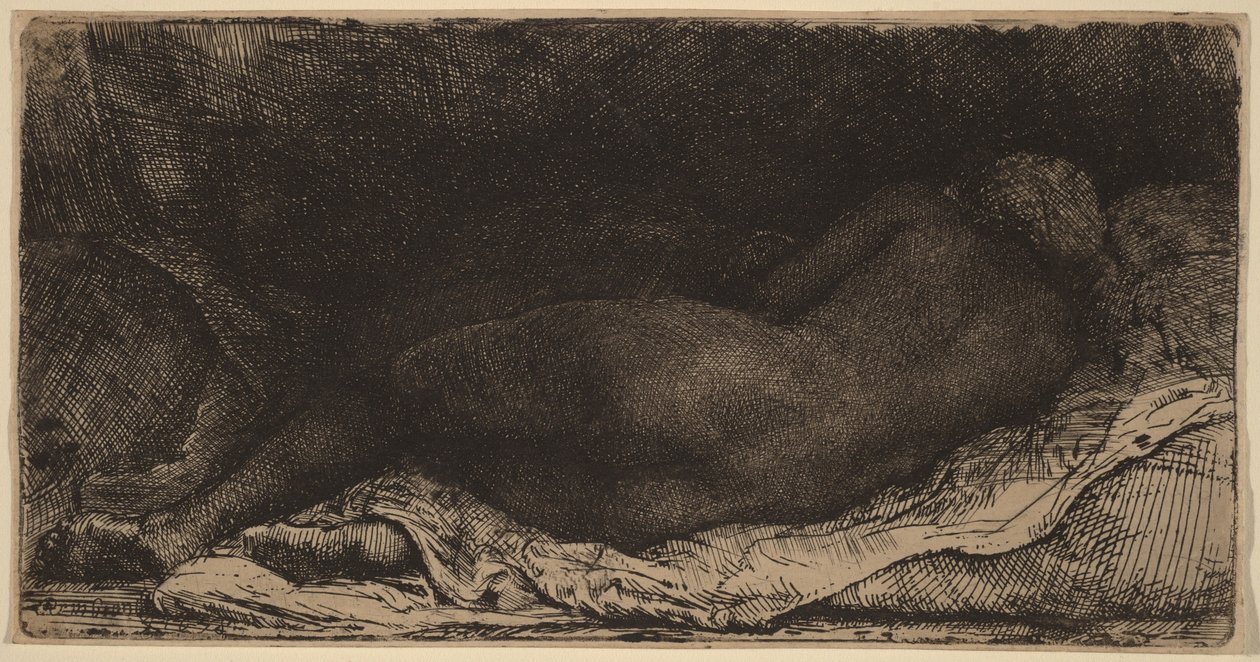 Nu féminin allongé - Rembrandt van Rijn