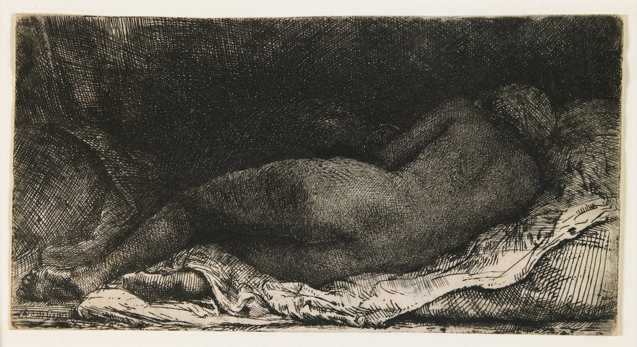 Femme allongée - Rembrandt van Rijn