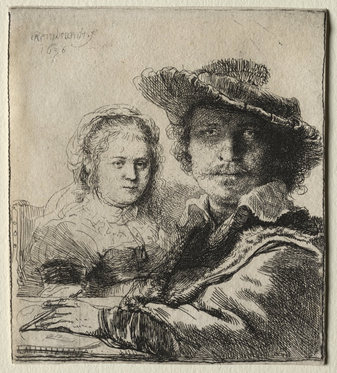 Rembrandt et sa femme Saskia - Rembrandt van Rijn