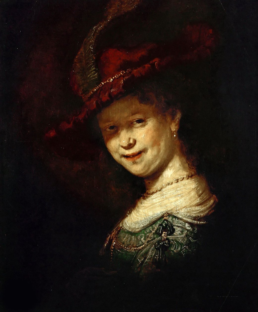Saskia van Uylenburgh en tant que fille, 1633 - Rembrandt van Rijn