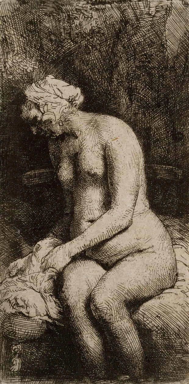 Nu assis - Rembrandt van Rijn