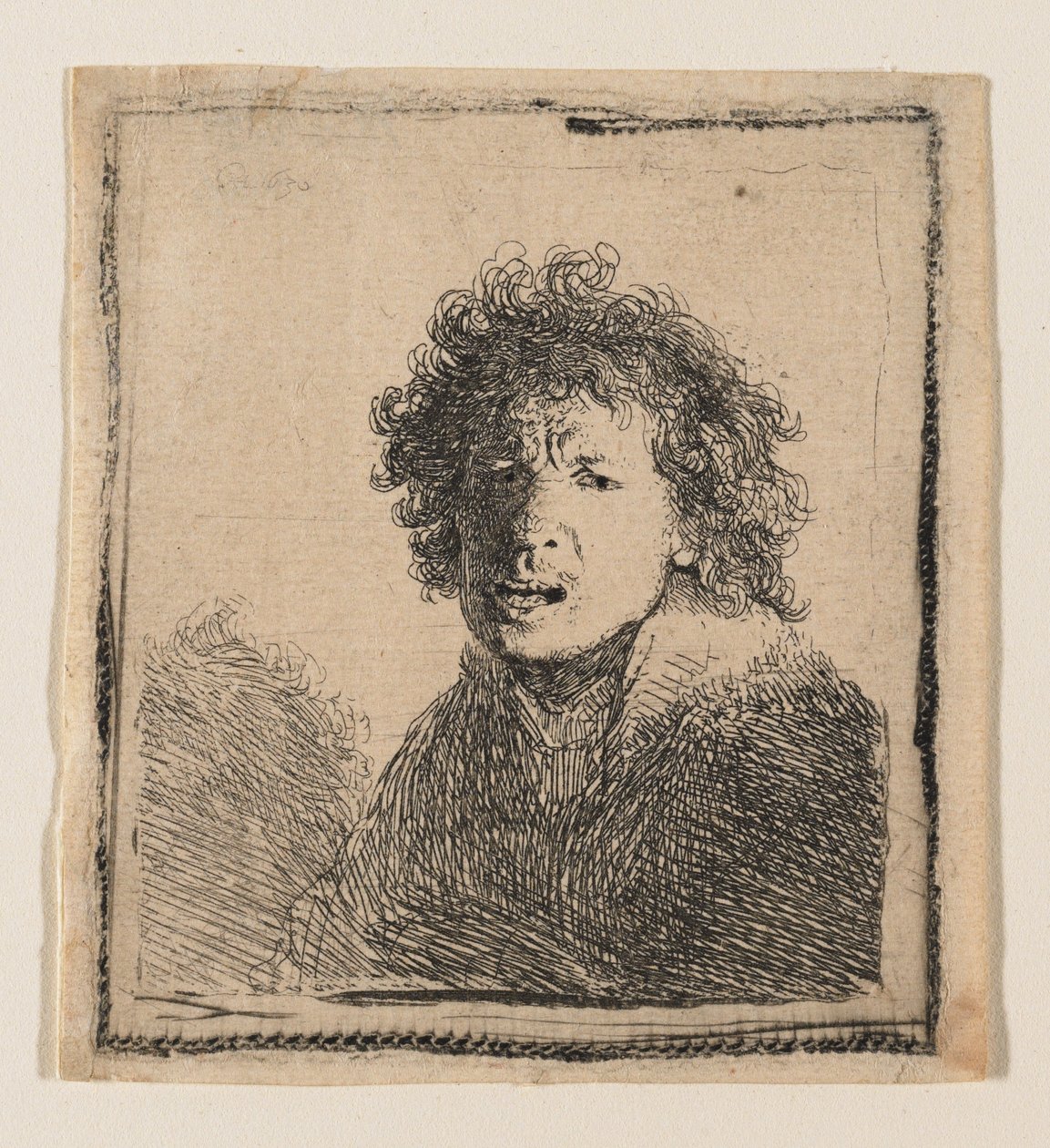 Autoportrait comme si je criais - Rembrandt van Rijn