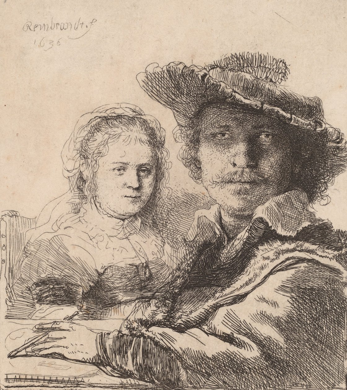 Autoportrait avec Saskia - Rembrandt van Rijn