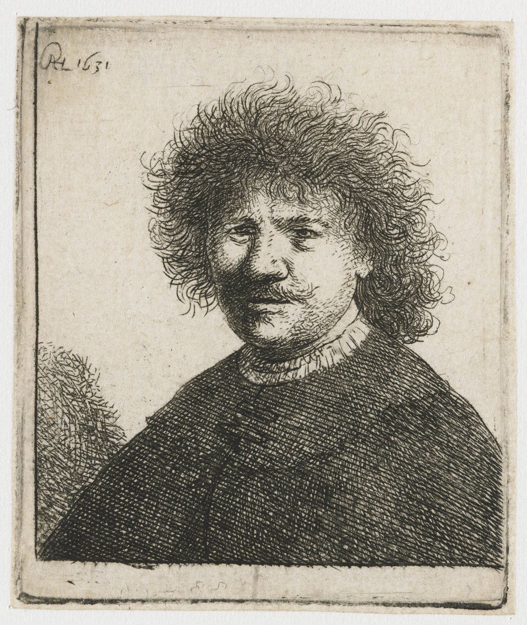 Autoportrait en manteau avec un col tombant : buste - Rembrandt van Rijn