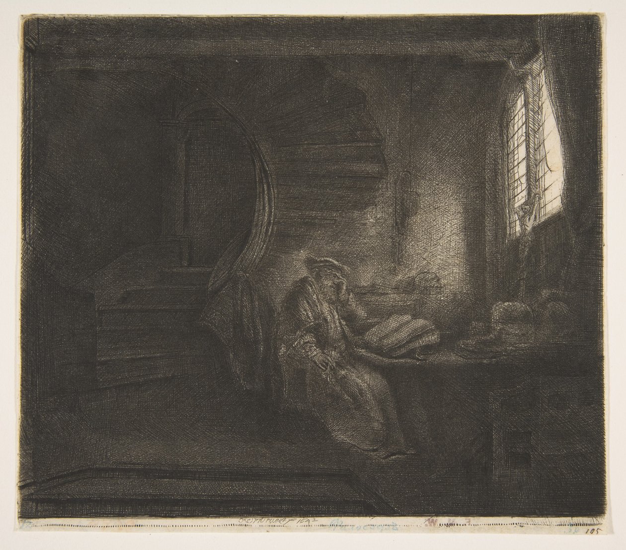 Saint Jérôme dans une chambre sombre, 1642 - Rembrandt van Rijn